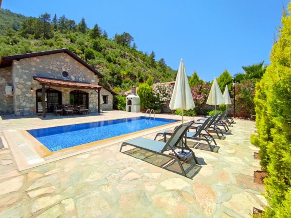 Villa Levissi 2 | Fethiye Kayaköy'de Korunaklı & Taş Mimari Lüks Villa