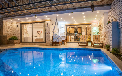 Villa Hümayun 5 | Kalkan Akbel'de Jakuzili & Korunaklı Balayı Villası